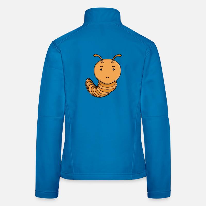 Mignonne Chenille Pourpre Pourpre Joyeuse Kawaii Veste en tissu softshell Femme