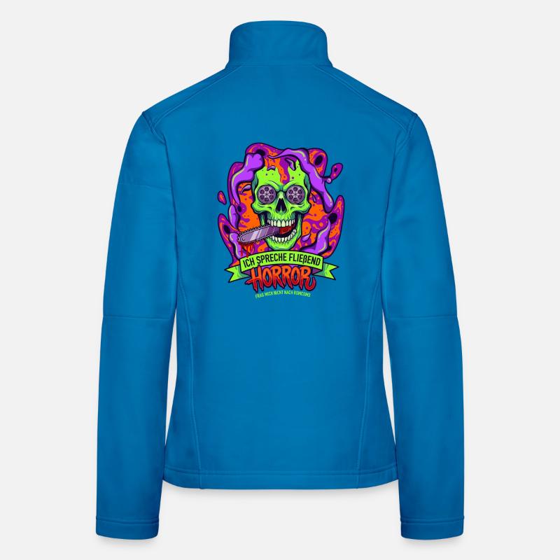 Neon Skull Horror with Tentacles Women's Softshell Jacket
