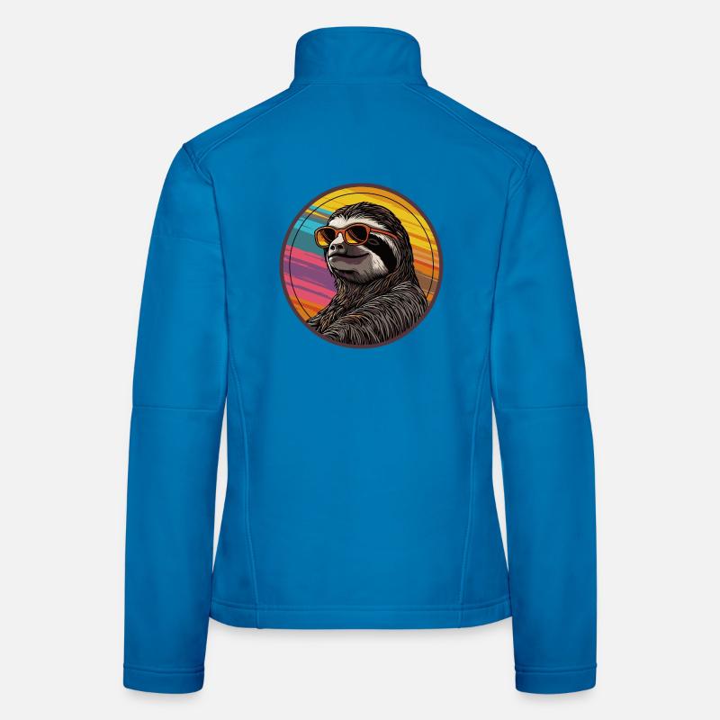Sloth with sunglasses Women's Softshell Jacket