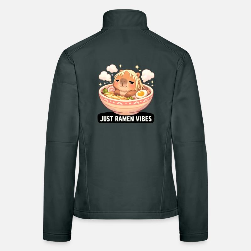 Capybara mit Ramen Vibes Frauen Softshelljacke