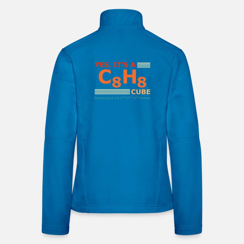 C8H8 Cubane – Yes it's a Cube retro Chemie Veste en tissu softshell Femme