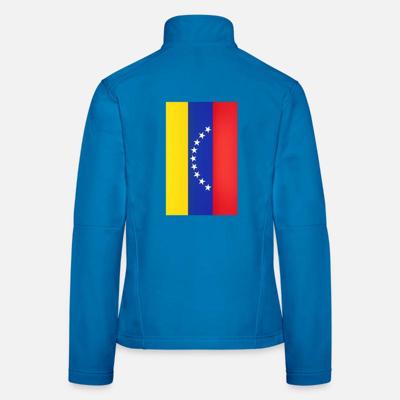 Étoiles de l’arc du drapeau du Venezuela Veste en tissu softshell Femme