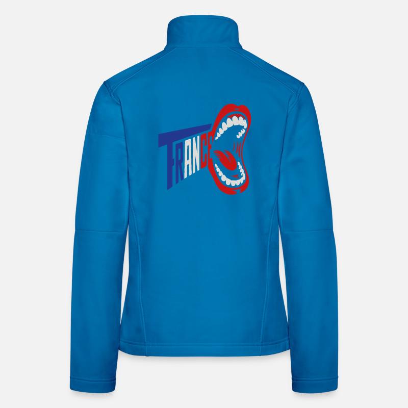 Trance Scream Retro-Typografie - Frauen Softshelljacke - Lichtblau
