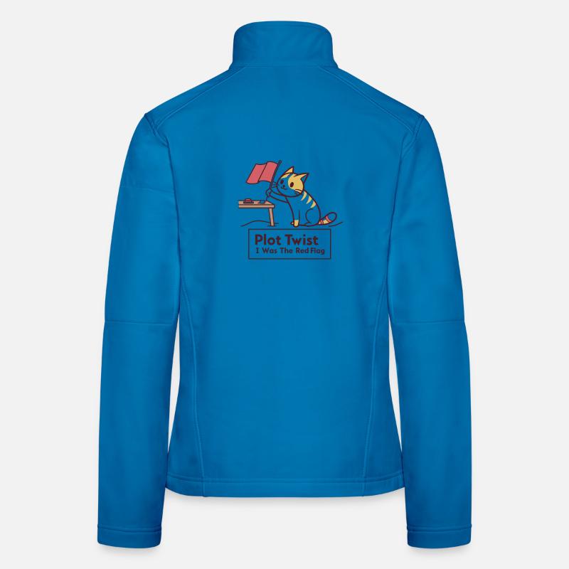 Plot Twist: I am the Red Flag Women's Softshell Jacket