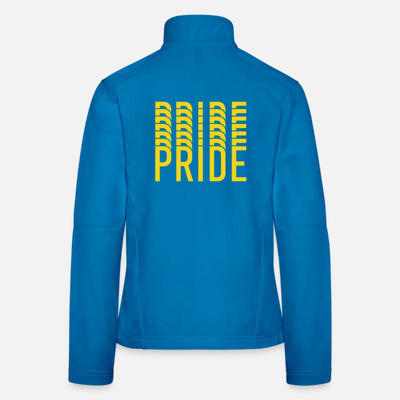 Pride Yellow Text Muster Frauen Softshelljacke
