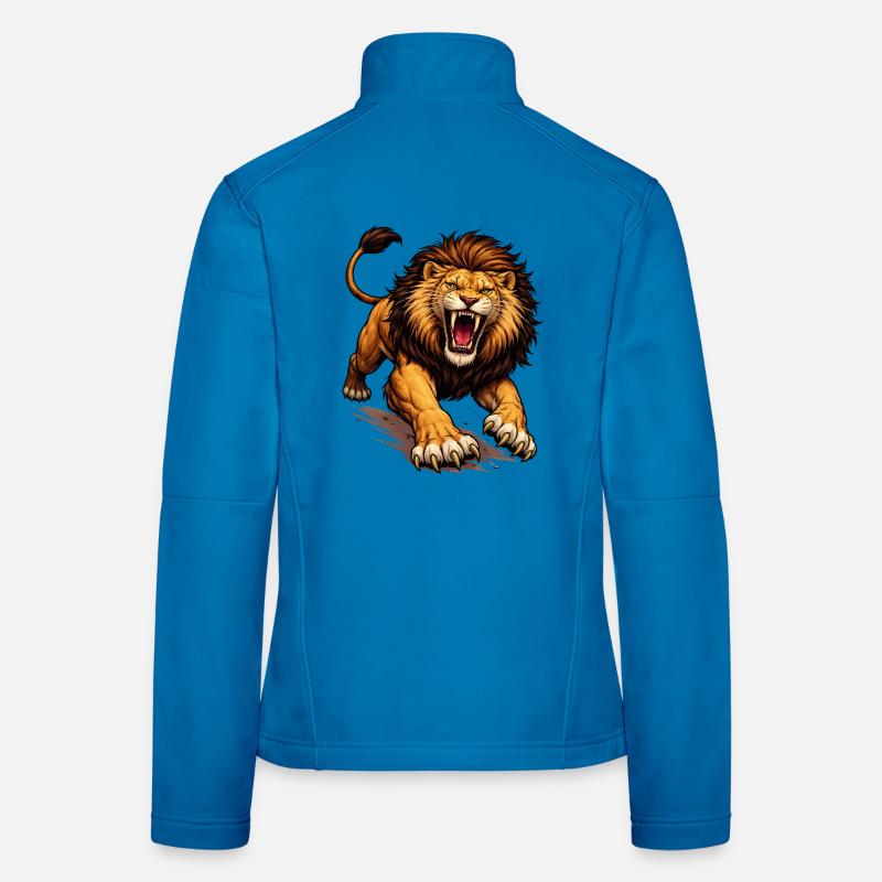 Fierce Lion Comic Women's Softshell Jacket