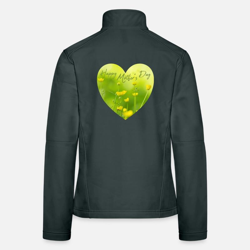 Herz mit Blumen zum Muttertag Geschenk Muttertag Frauen Softshelljacke