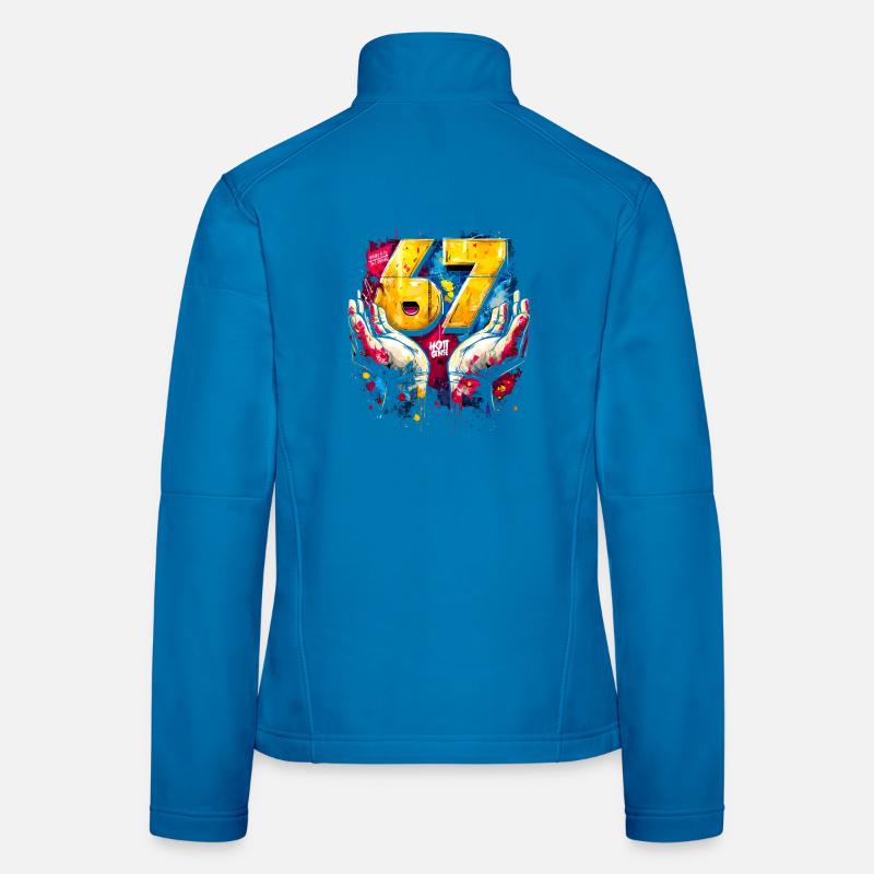 6 7 Mème du graffiti - Veste en tissu softshell Femme - bleu clair