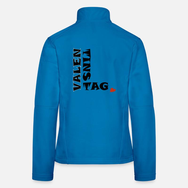 Valentinstag mit Herz - Frauen Softshelljacke - Lichtblau