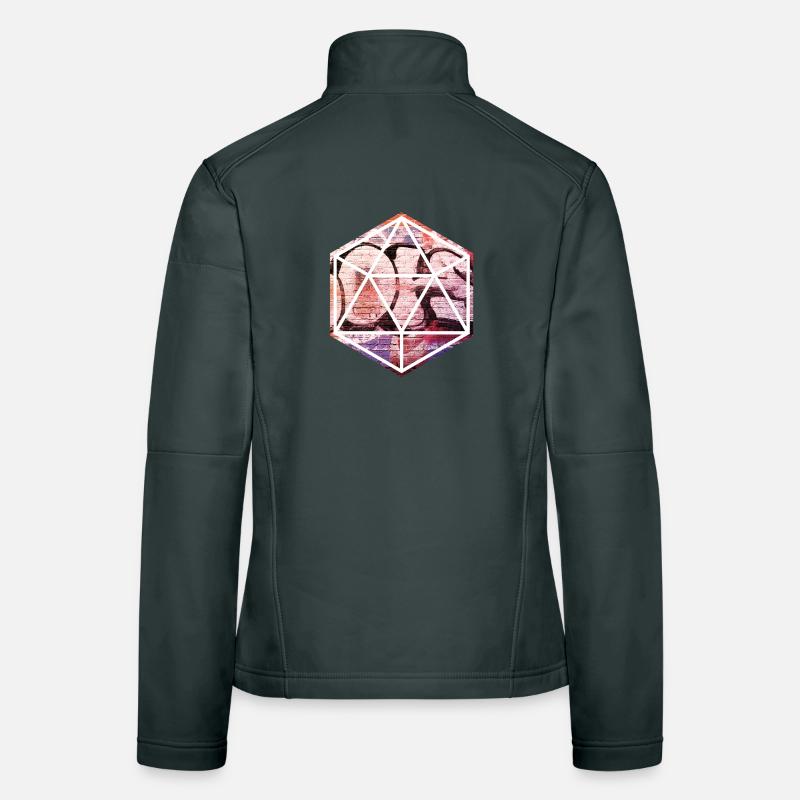 Prisme de graffiti géométrique Veste en tissu softshell Femme