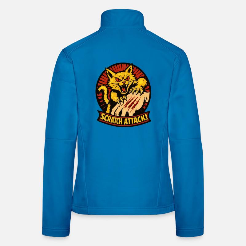 Scratch Attack Wütende Katzenklauen-Design Frauen Softshelljacke