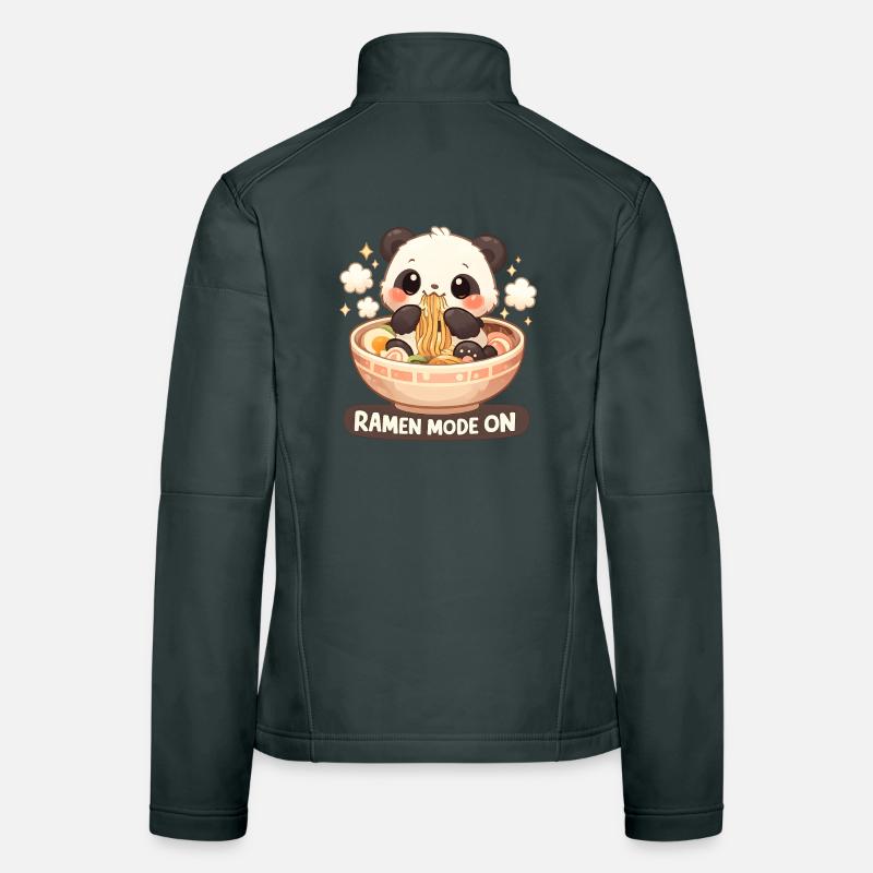 Ramen Panda Mode Activé Veste en tissu softshell Femme