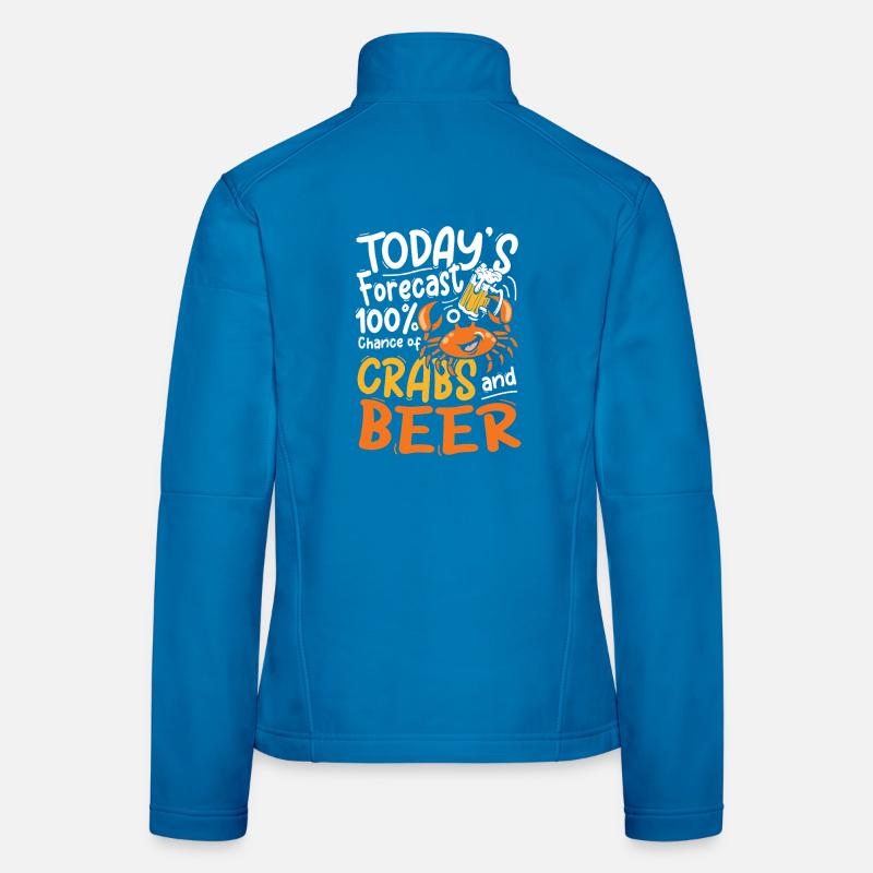 Conception de prédiction pour crabes et bières Veste en tissu softshell Femme