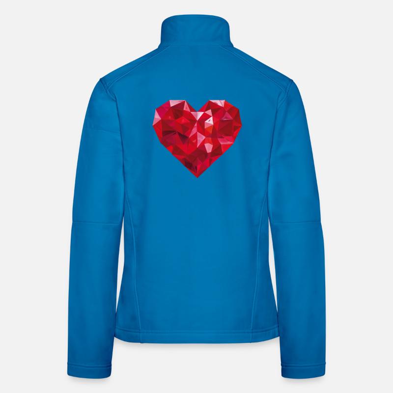 Cœur Veste en tissu softshell Femme