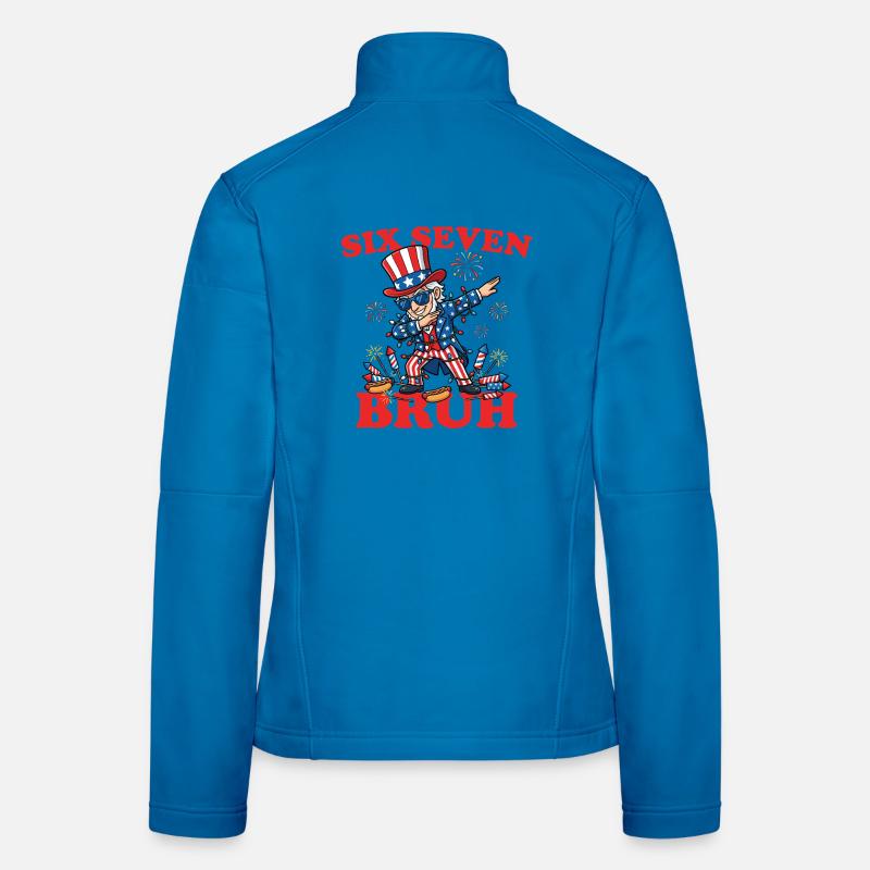 Six Seven Bruh 4 July Dabbing 6-7 4 July - Women's Softshell Jacket - light blue