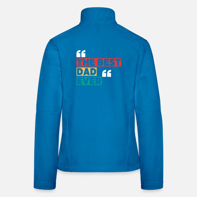 Der beste Vater - Frauen Softshelljacke - Lichtblau