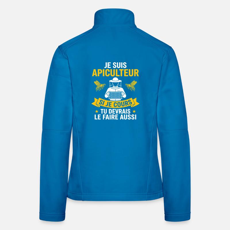 I am a honey bee beekeeper - Women's Softshell Jacket - light blue