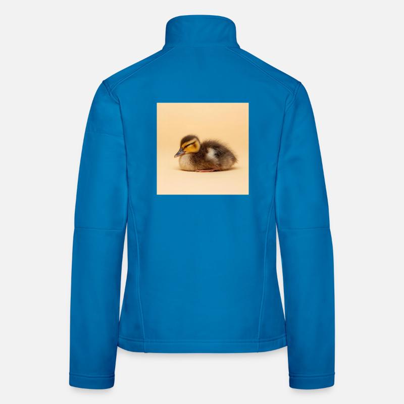 Golden chick on cream background Women's Softshell Jacket