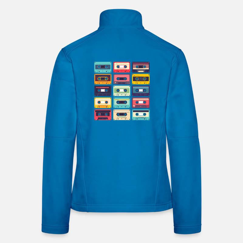 Cassettes Pop Art Pattern Women's Softshell Jacket