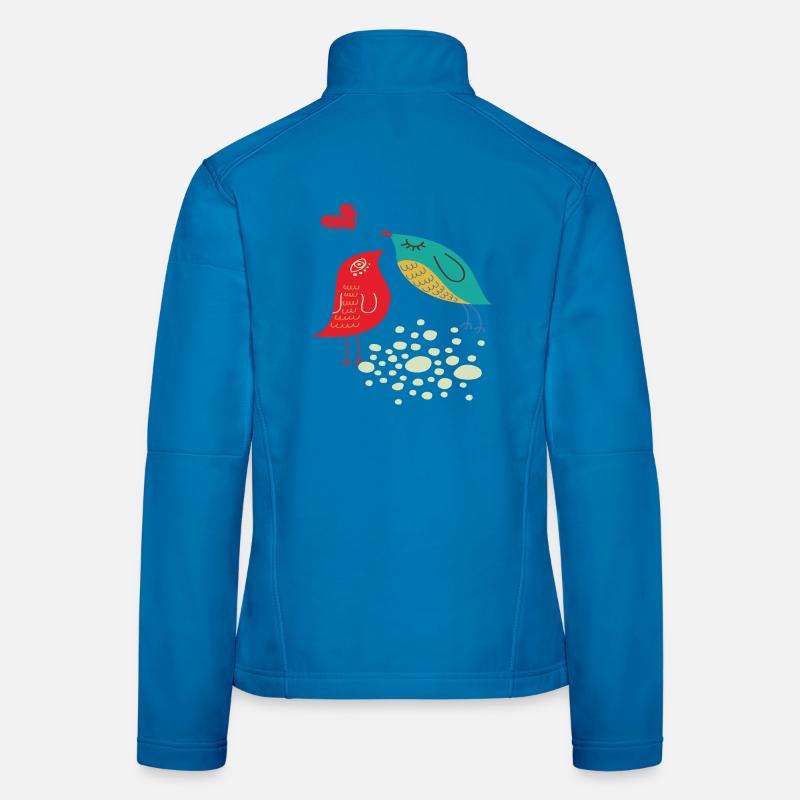 verliebte Vögel Frauen Softshelljacke