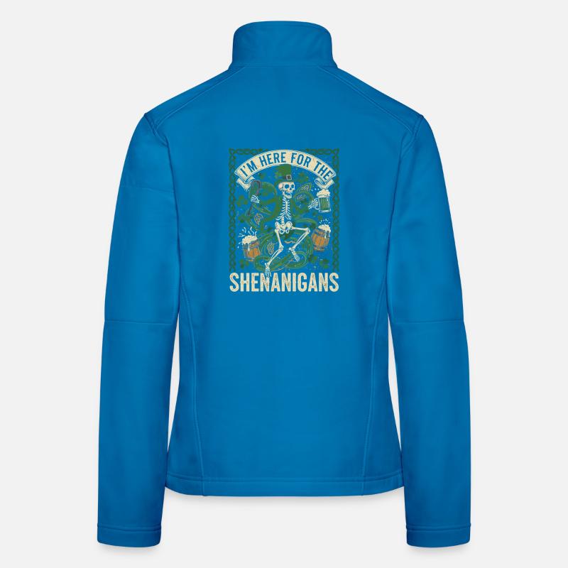 Squelette Leprechaun Squelette Veste en tissu softshell Femme