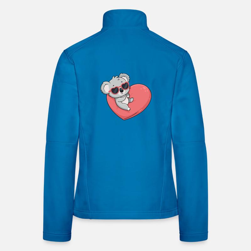 Koala-Herz-Gläser Frauen Softshelljacke