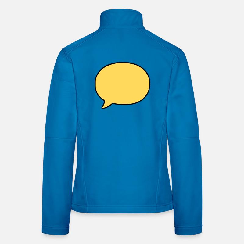 Comic_Sprechblase_Vorlage_gelb Frauen Softshelljacke