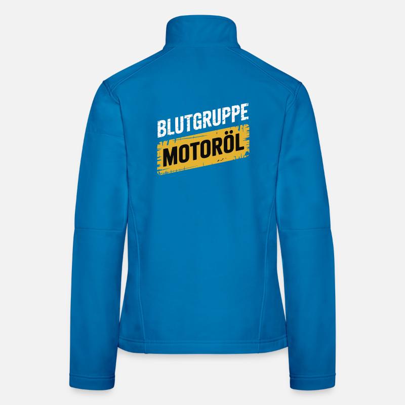 Blood Type Engine Oil Screwdriver Design Women's Softshell Jacket