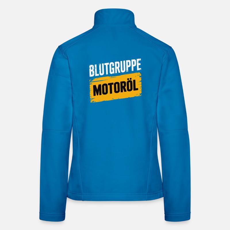 Blood Type Engine Oil Screwdriver Design Women's Softshell Jacket