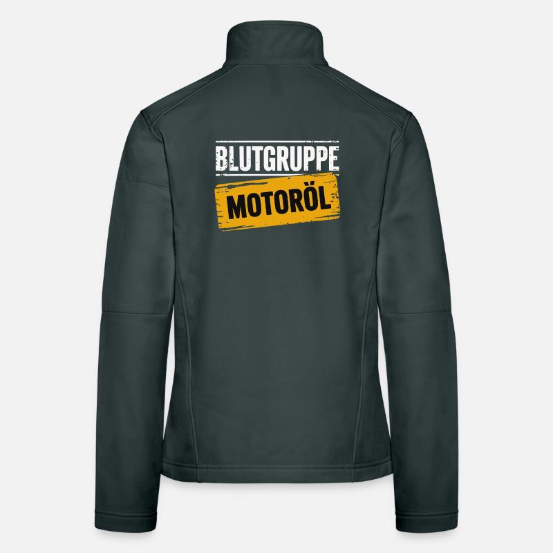 Blood Type Engine Oil Screwdriver Design Women's Softshell Jacket