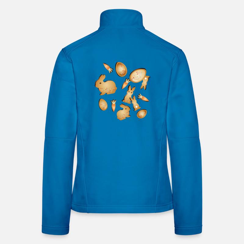 Motifs de biscuits de Pâques avec Bunny & Egg Veste en tissu softshell Femme