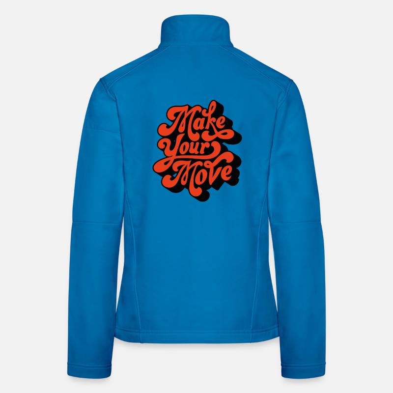 Make Your Move Retro-Skript Frauen Softshelljacke