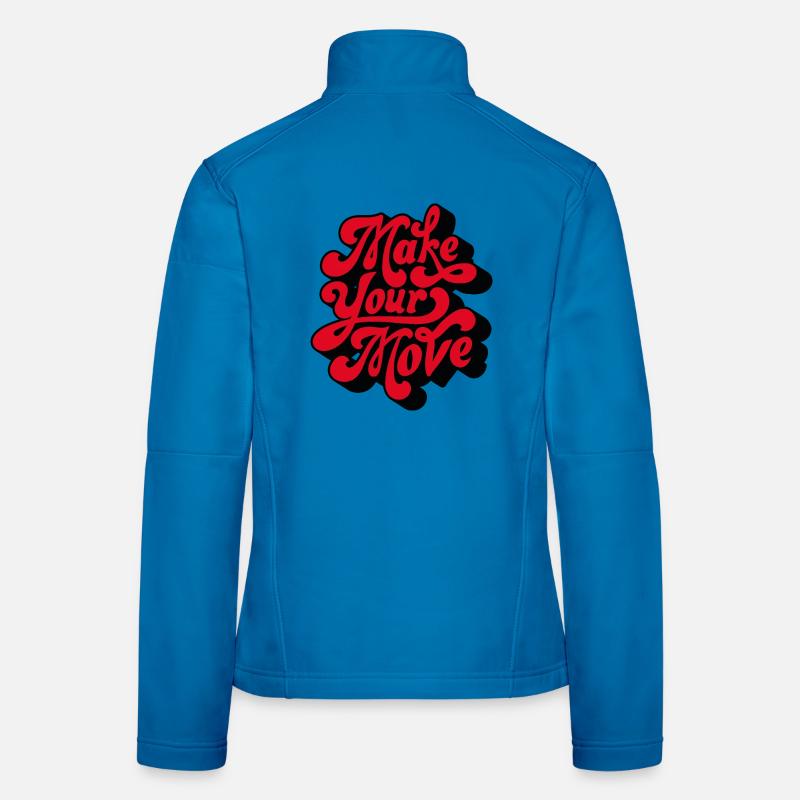Faites votre amour un script rétro Veste en tissu softshell Femme