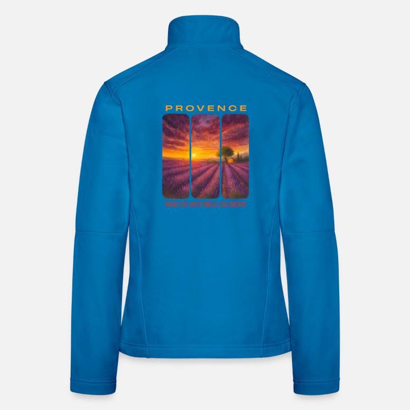 Lavendel-Provence Frauen Softshelljacke