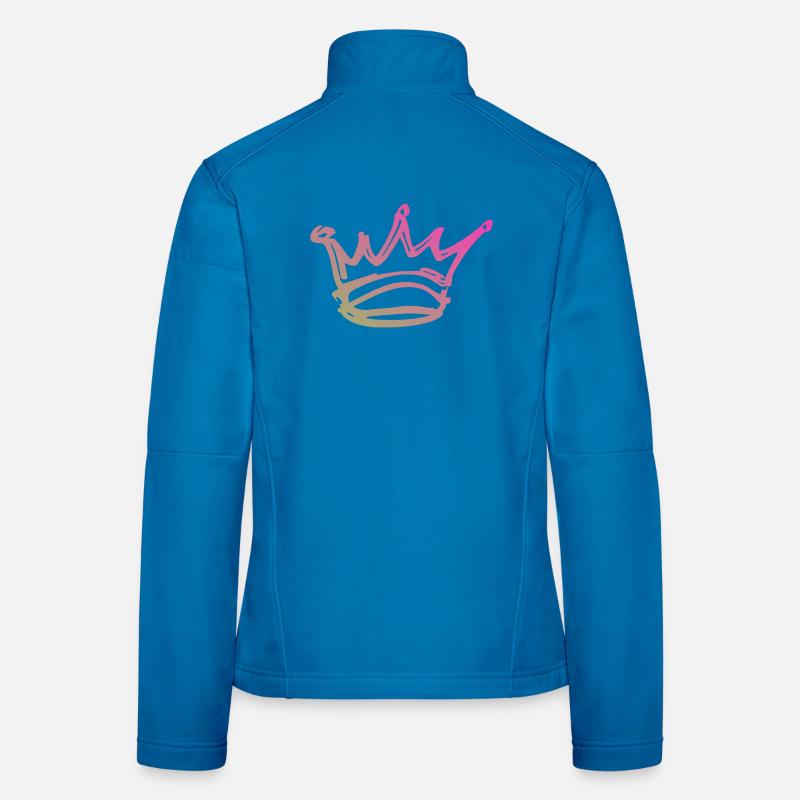 Gradient Crown Sketch Women's Softshell Jacket
