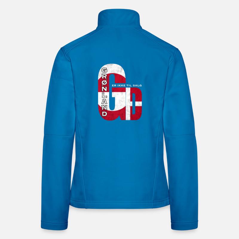 Drapeau du Groenland Non à vendre Veste en tissu softshell Femme