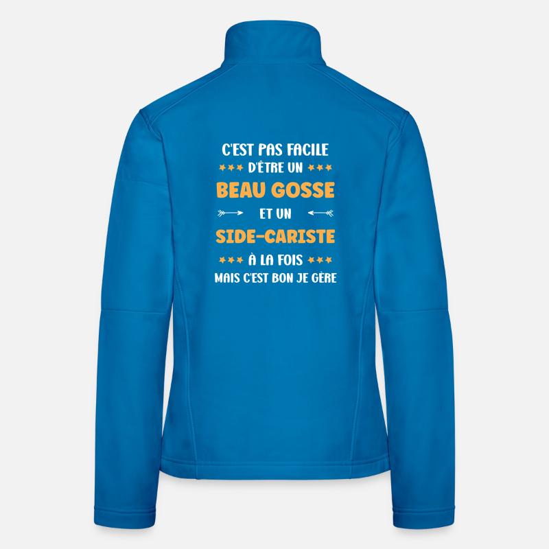 Handsome guy and sidecar driver Women's Softshell Jacket