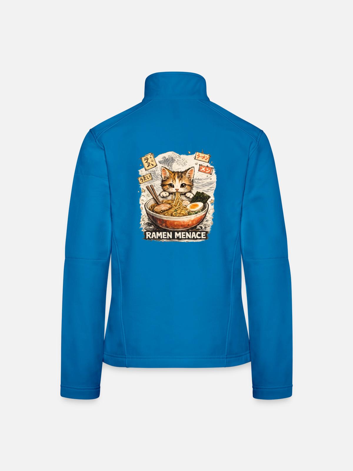 Ramen Katze - Frauen Softshelljacke - Lichtblau - Hinten