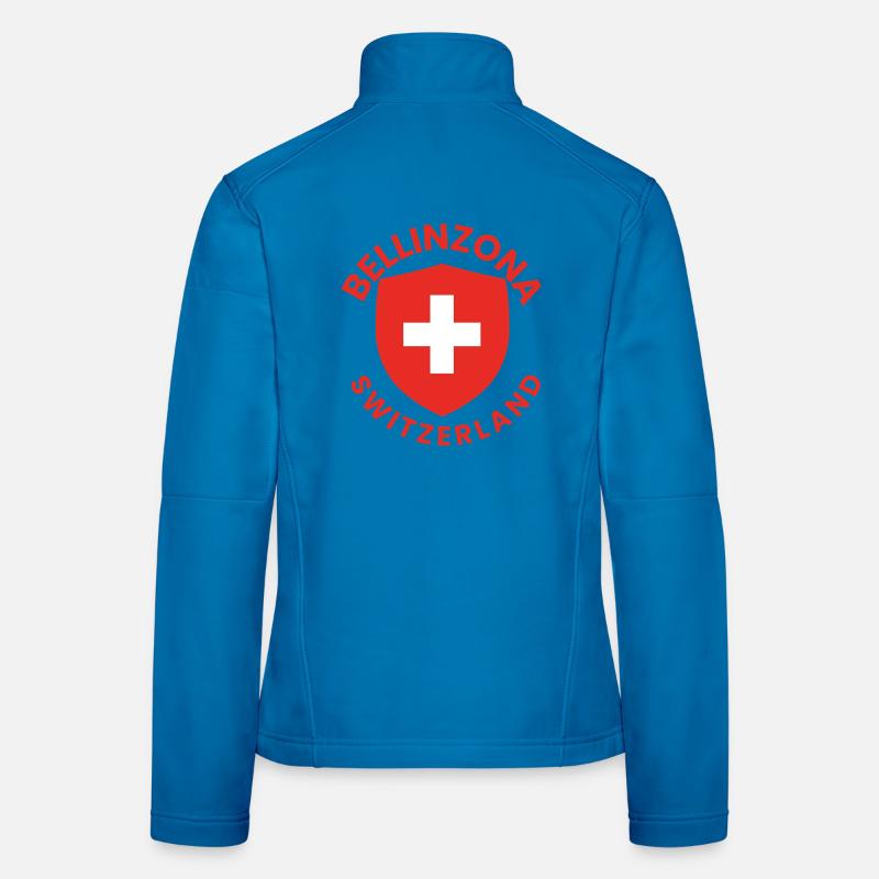 Bouclier de Bellinzone Drapeau suisse Veste en tissu softshell Femme