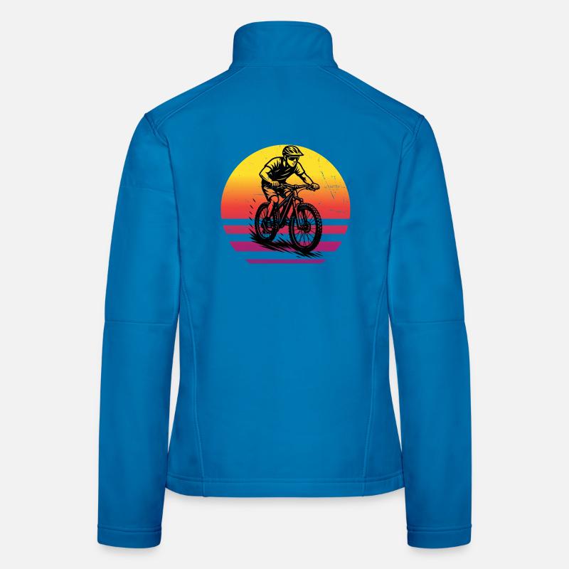 Motif emblématique du VTT Veste en tissu softshell Femme