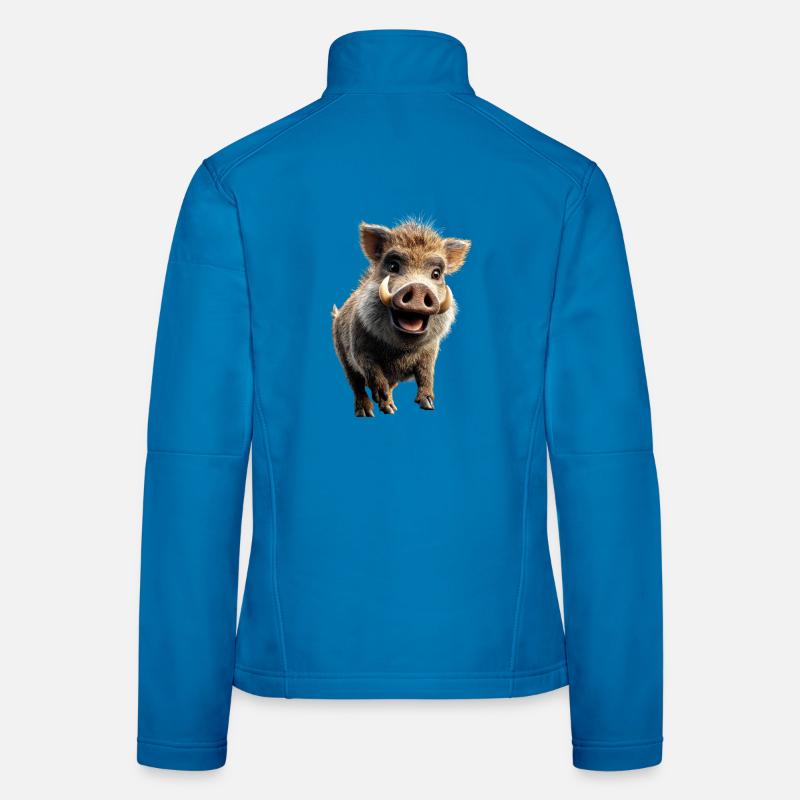 Wild boar Wild boar Wild boar Pig Hunter Women's Softshell Jacket