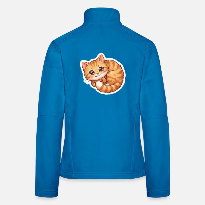 Écharpe douillette orange pour chat Veste en tissu softshell Femme