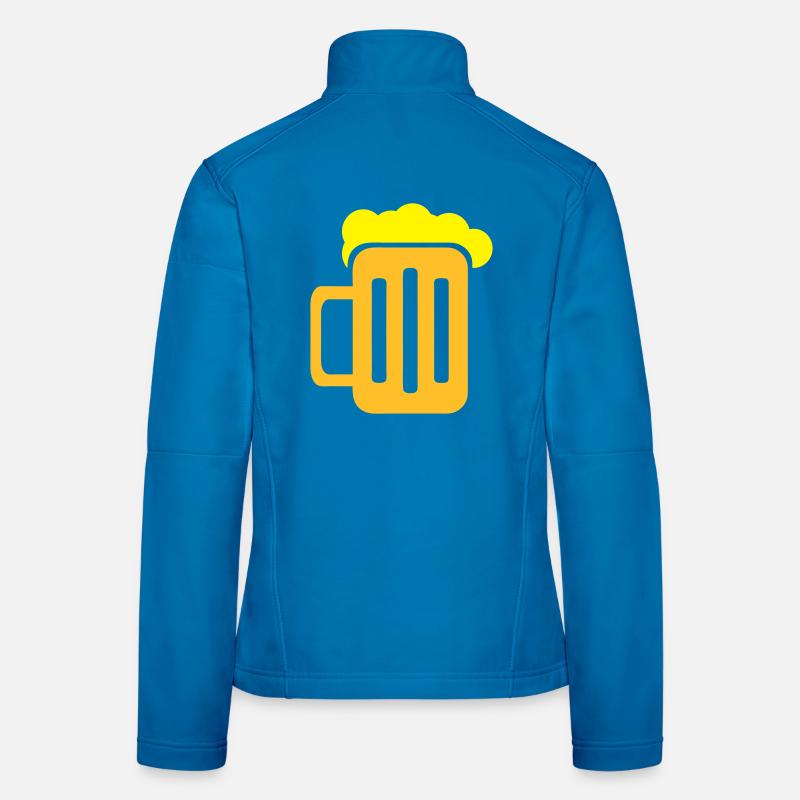 Glas Bier Frauen Softshelljacke
