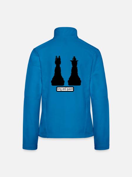 king_and_queen - Women's Softshell Jacket - light blue - Back