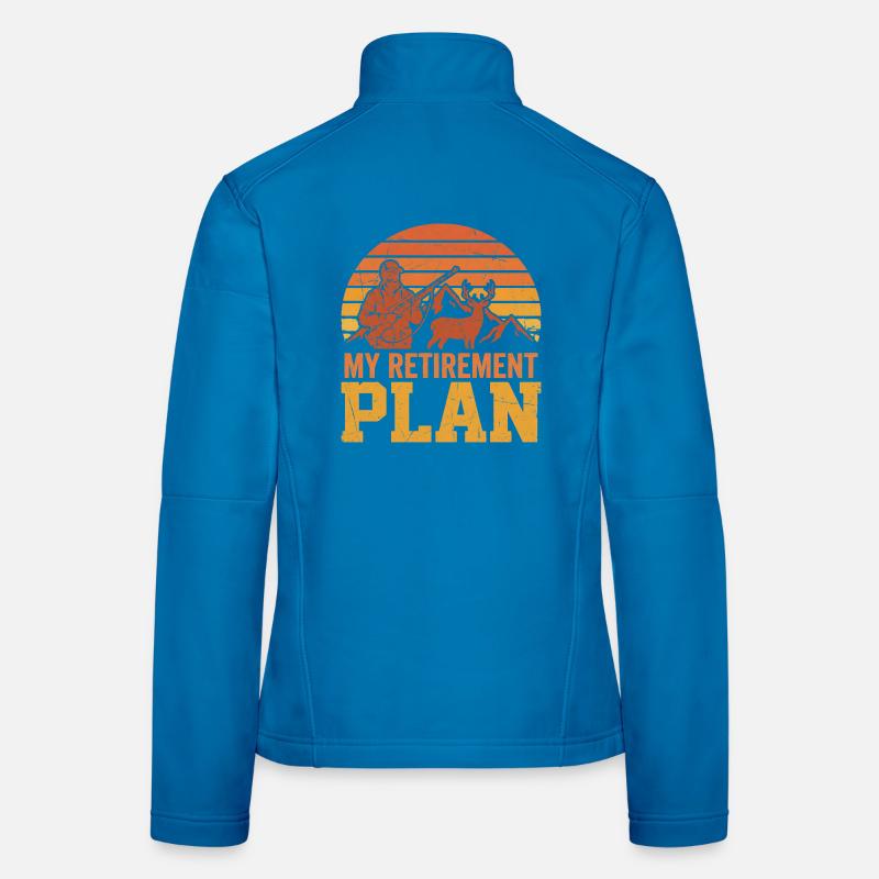 Mon plan de retraite Hunter Deer Mountains Vintage Veste en tissu softshell Femme