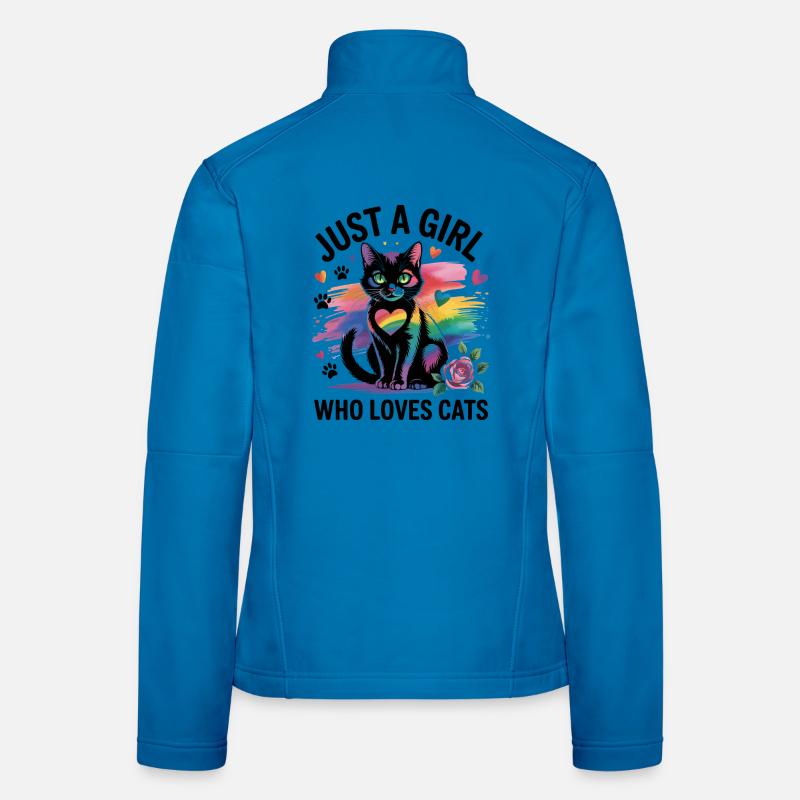 Nur ein Mädchen, das Katzen liebt Frauen Softshelljacke