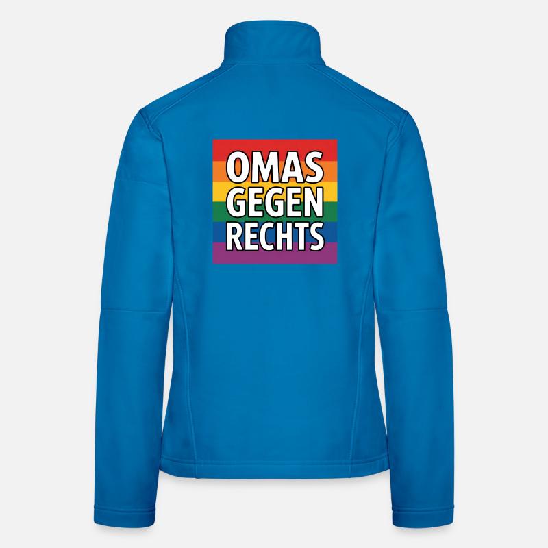 Omas gegen Rechts - Antifa Regenbogen Tee Frauen Softshelljacke