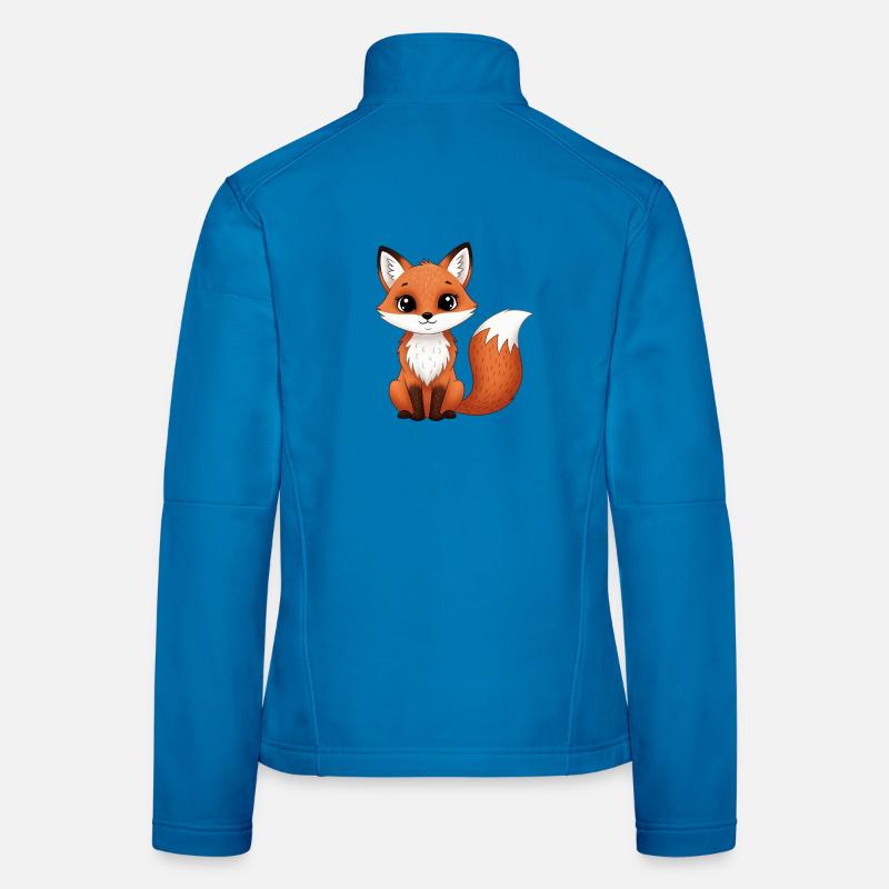 Un renard mignon dans un style dessin animé Veste en tissu softshell Femme