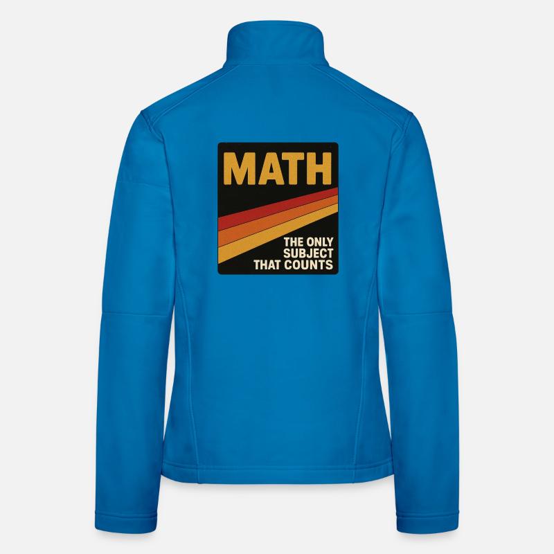 Vintage Math Counts Poster - Frauen Softshelljacke - Lichtblau