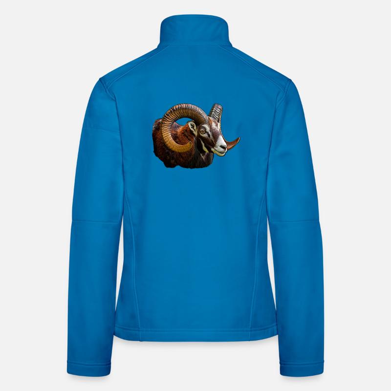 Mufflon Kopf Frauen Softshelljacke